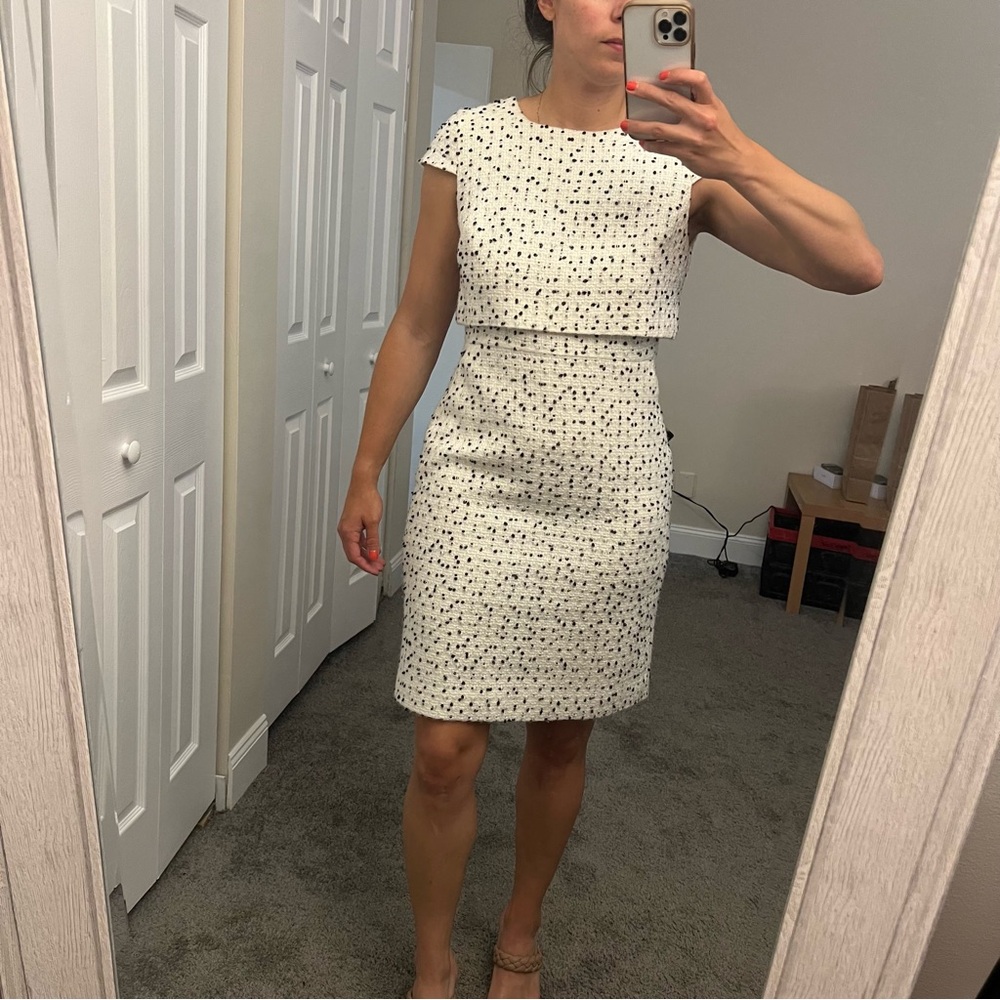 J. Crew Black/White Office Dress size 8
